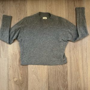 Club Monaco Mock Neck Grey Cashmere Sweater